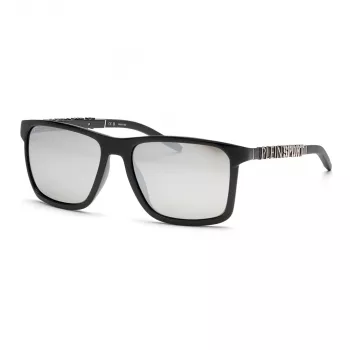 PHILIPP PLEIN SPORT SSP013-58Z42Z óculos de sol de homem - armação de acetato preta, lentes de policarbonato cinzentas, 58/17/145 mm