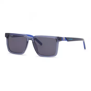 Óculos de sol retangulares de homem Philipp Plein Sport SSP034-5604AL - armação preta lentes cinzentas 56/18/145 mm