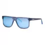 Óculos de sol Philipp Plein Sport SSP037-59UA1P para homem - Armação de acetato preta brilhante, lentes de policarbonato cinzento-fumo, 59/16/150 mm