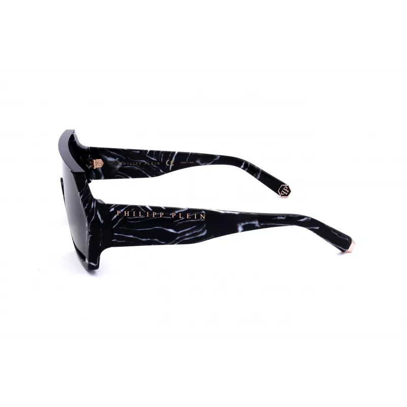 Óculos de sol de homem Philipp Plein SPP047-0Z21 armação preta lentes cinzentas 99mm