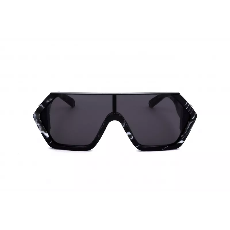 Óculos de sol de homem Philipp Plein SPP047-0Z21 armação preta lentes cinzentas 99mm