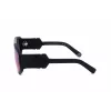 Óculos de sol de homem PHILIPP PLEIN SPP093M-703V, forma quadrada tipo aviador, armação de acetato preta, lentes de policarbonato cinzentas, proteção UV400, 65/16/145 mm
