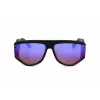 Óculos de sol de homem PHILIPP PLEIN SPP093M-703V, forma quadrada tipo aviador, armação de acetato preta, lentes de policarbonato cinzentas, proteção UV400, 65/16/145 mm