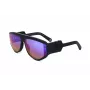 Óculos de sol de homem PHILIPP PLEIN SPP093M-703V, forma quadrada tipo aviador, armação de acetato preta, lentes de policarbonato cinzentas, proteção UV400, 65/16/145 mm