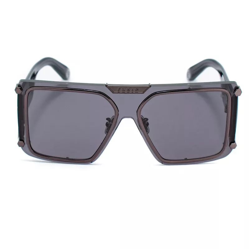 Óculos de sol de homem Philipp Plein SPP096M990I86 Pilot Aviator metal preto cinzento degradê UV400 99mm