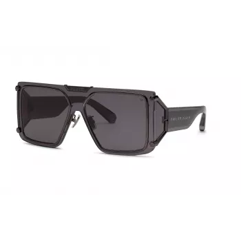 Óculos de sol de homem Philipp Plein SPP096M990I86 Pilot Aviator metal preto cinzento degradê UV400 99mm