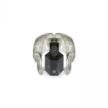 Philipp Plein The $keleton Relógio automático de homem PWPRA0624 46mm aço inoxidável silicone preto