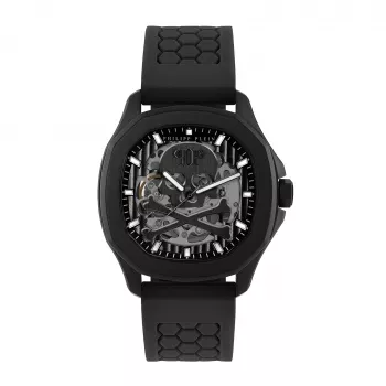 Relógio automático de homem Philipp Plein The Skeleton PWRAA0923 42mm silicone preto