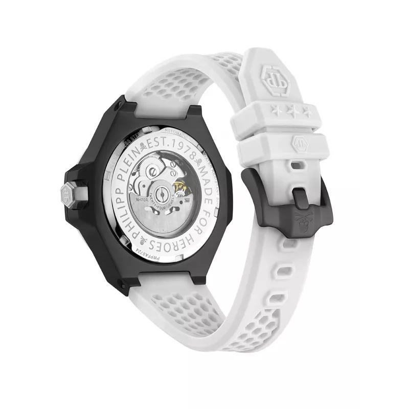 Philipp Plein The Skeleton Relógio Automático Homem PWPFA0724 46mm Silicone Preto
