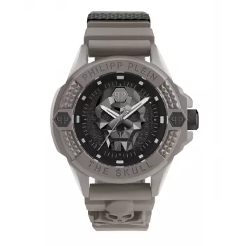 Relógio de homem Philipp Plein The Skeleton PWUBA0323 44mm Black IP aço inoxidável silicone