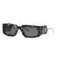 Óculos de sol unissexo PHILIPP PLEIN SPP119M580Z21 - armação de acetato preta, lentes de policarbonato cinzentas, proteção UV400