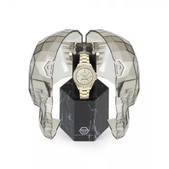 Relógio analógico de quartzo de mulher Philipp Plein PWPOA0624 The G.O.A.T. 38 mm tom de ouro rosa