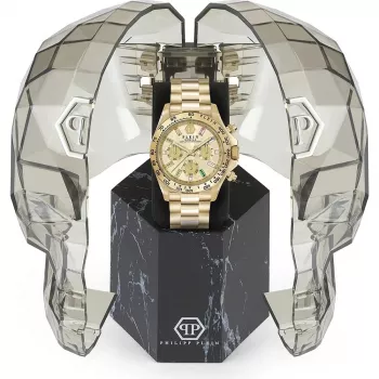 Philipp Plein Relógio de mulher PWSBA0223 quartzo analógico 38mm rosa-ouro aço inoxidável