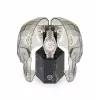 Relógio de quartzo analógico de mulher Philipp Plein PWYAA0223 The $kull 34mm bracelete de silicone preto