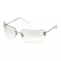 Philipp Plein Óculos de sol de mulher SPP027V95579X - armação preta oversize, lentes cinzentas, proteção UV400