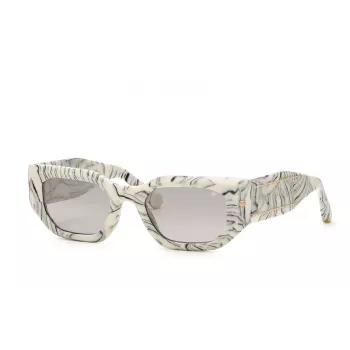 Óculos de sol Philipp Plein SPP066M5109YL para senhora - armação preta/dourada, lentes cinzentas, 51/21/135 mm