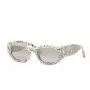 Óculos de sol Philipp Plein SPP066M5109YL para senhora - armação preta/dourada, lentes cinzentas, 51/21/135 mm