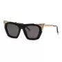 Óculos de sol de mulher Philipp Plein SPP134S520700 armação de metal tom dourado lentes degradê castanhas 52mm
