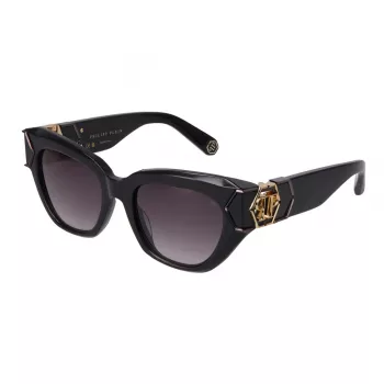 Óculos de sol de mulher Philipp Plein SPP140M510700 - armação preta, lentes cinzentas, 51 mm