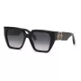 Philipp Plein Óculos de sol de mulher SPP160-570700 Armação de acetato preta Lentes cinzentas 57mm