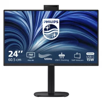 Philips 24B2U3301H monitor IPS Full HD 23,8 polegadas - 75Hz, hub USB-C, webcam e altifalantes integrados