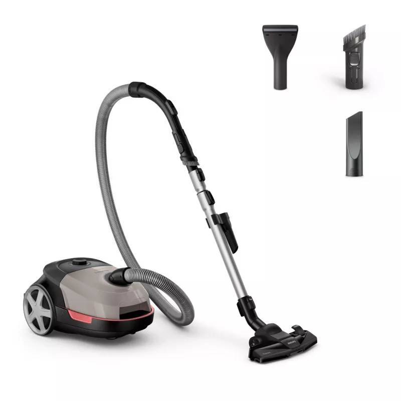 Philips Série 5000 XD5122/10 Aspirador de pó com saco, 900W, saco de 4L, preto profundo