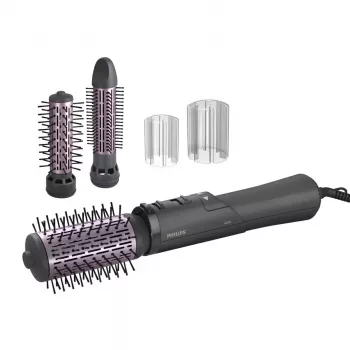 Escova modeladora de caracóis Philips 7000 Series BHA715/00, cinzento quente/rosa, 1000W, 1,8m