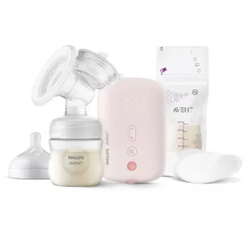 Bomba Tira-Leite Elétrica Philips AVENT SCF395 - Individual, Natural Motion Technology, 8 Níveis de Estimulação e 16 de Extração, Sem BPA, Visor Digital, Silenciosa