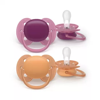 Philips Avent Chupeta Ultra Soft Neutral, 18M+, Pack de 2