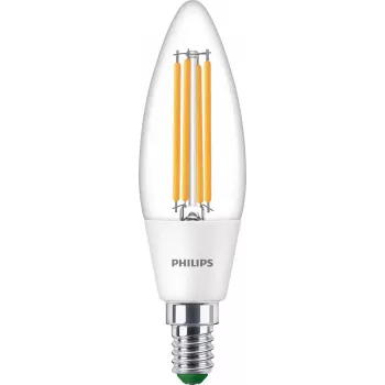 Philips Classic LED Lâmpada vela 40W equivalente E14 Branco quente Transparente