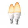 Philips Hue White Ambiance Lâmpada vela E14 B39 EU pack de 2
