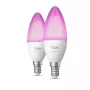 Lâmpada vela Philips Hue White and Color Ambiance E14 B39 EU pack de 2