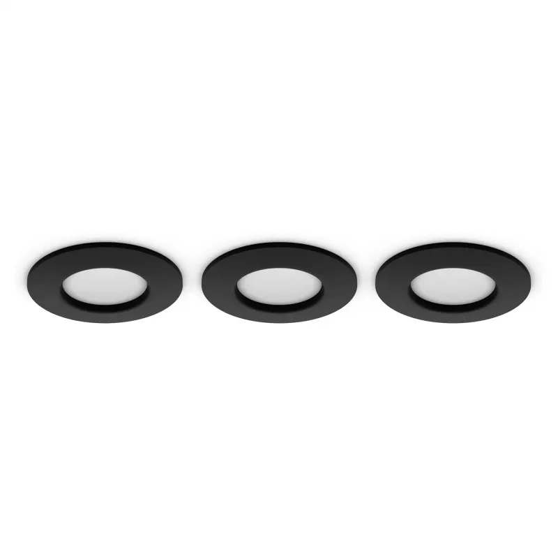 Philips Hue White & Color Ambiance Slim Recessed Light S x3 - Preto