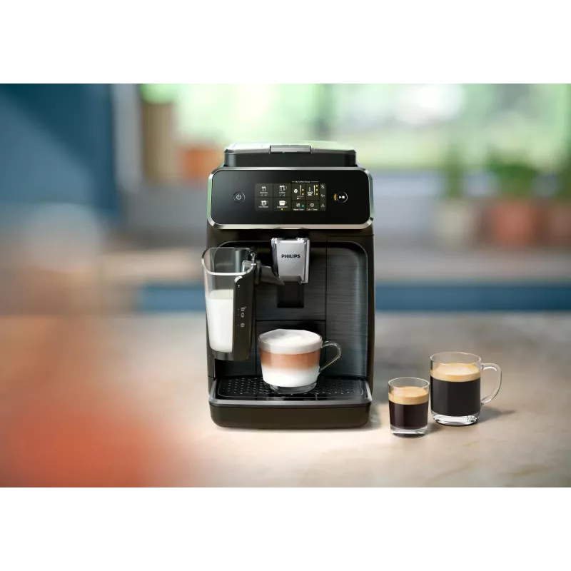 Máquina de café expresso automática Philips Series 2300 LatteGo EP2339/40 preta/prateada