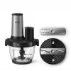 Philips Series 5000 Processador de alimentos Chopper HR1504/00, 800 W, taça de 2,1 L, branco
