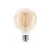 Philips Smart Wi-Fi G95 E27 Lâmpada LED Inteligente, Branco Ajustável 2700-6500K, Equivalente a 60W, Transparente