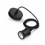 Philips Vintage Candeeiro suspenso casquilho E27 florão preto preto