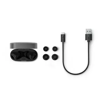 Auscultadores sem fios PHILIPS TAT2000BK/00 True Wireless in-ear Bluetooth 5.0 com estojo de carregamento, proteção IPX4 contra salpicos e suor, microfone incorporado, preto
