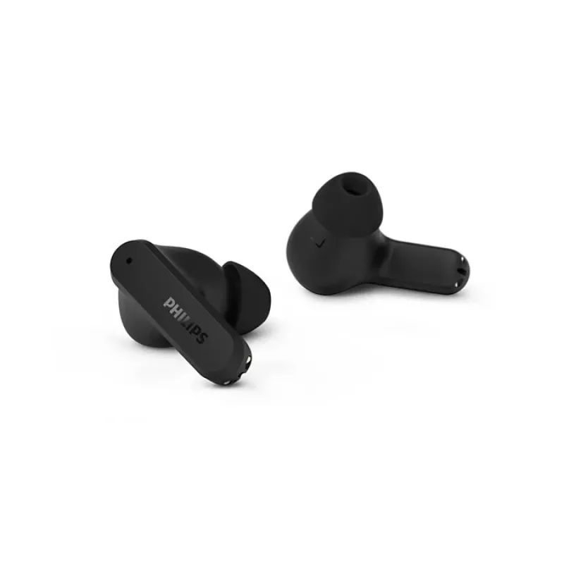 Auscultadores sem fios PHILIPS TAT2000BK/00 True Wireless in-ear Bluetooth 5.0 com estojo de carregamento, proteção IPX4 contra salpicos e suor, microfone incorporado, preto
