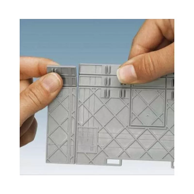 Phoenix 3022276 Terminal de fixação CLIPFIX 35-5 para calhas DIN NS 35/7,5 e NS 35/15, poliamida, cinzento, isento de halogéneos, UL 94 V0