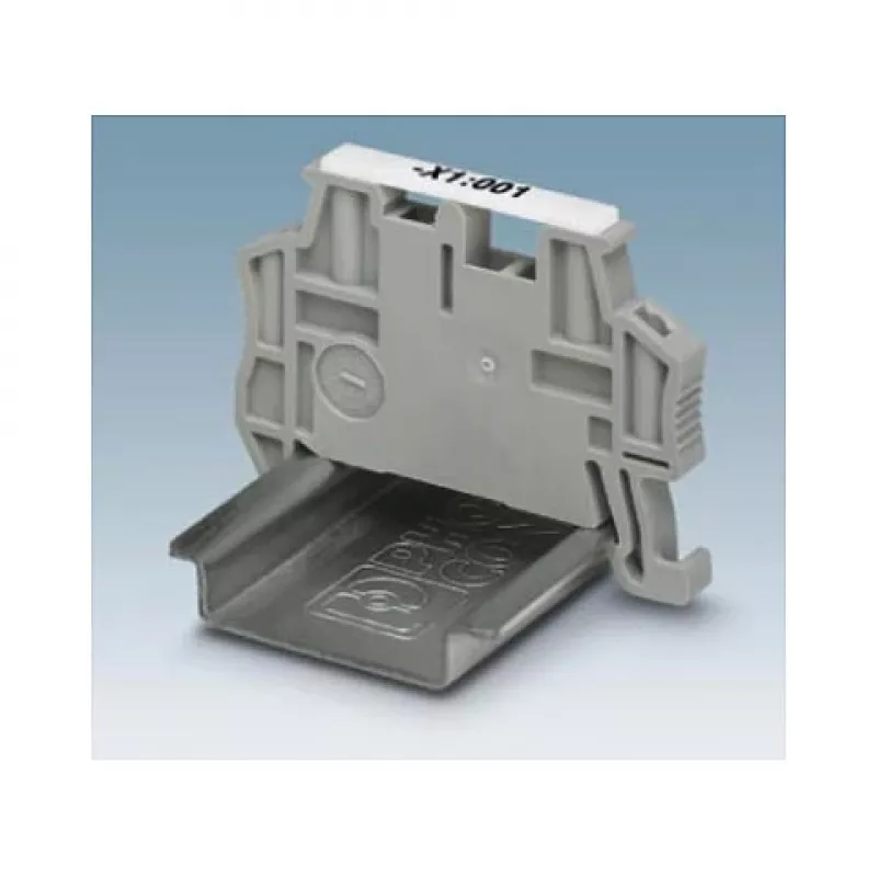 Phoenix 3022276 Terminal de fixação CLIPFIX 35-5 para calhas DIN NS 35/7,5 e NS 35/15, poliamida, cinzento, isento de halogéneos, UL 94 V0