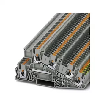 Phoenix 3213949 PTI 2,5-PE/L/L Borne de série multinível, Push-in, 3 níveis, 6 ligações, 2,5 mm², 400 V, 24 A, cinzento