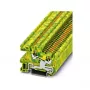 Phoenix 3213962 PTI 2,5-PE Borne de terra push-in, 2,5 mm², verde-amarelo, montagem em calha DIN