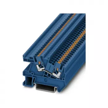 Bloco de terminais de instalação push-in Phoenix 3213969 PTI 2,5 BU, azul, 2,5 mm², 24 A, 500 V, calha DIN