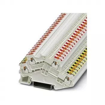 Terminal de dois níveis Phoenix 3214663 PTTBS 1,5/S-KNX para sistemas de barramento KNX, ligação push-in, preto/vermelho e branco/amarelo