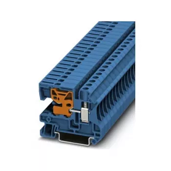 Phoenix 3245037 UTN 6 borne de passagem N, corte de faca, 0,2-10 mm², azul
