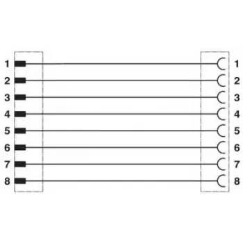 Phoenix Contact 1404199 Cabo de sensor/atuador, ficha M12 para extremidade aberta, 4 polos, codificação A, blindado, PUR, 1,5 m
