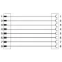 Phoenix Contact 1404199 Cabo de sensor/atuador, ficha M12 para extremidade aberta, 4 polos, codificação A, blindado, PUR, 1,5 m