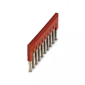 Phoenix Contact 3030271 FBS 10-6 Ponte de ligação, 10 polos, passo 6,2 mm, vermelho
