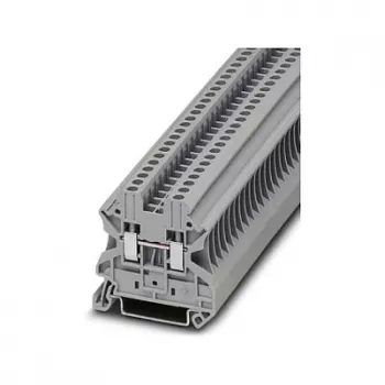 Phoenix Contact 3044076 UT 2.5 Borne de passagem, ligação por parafuso, 2,5 mm², 800 V, 24 A, cinzento, montagem em calha DIN